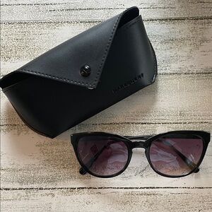 Black Cat-Eye Sunglasses with Case - Vince Camuto